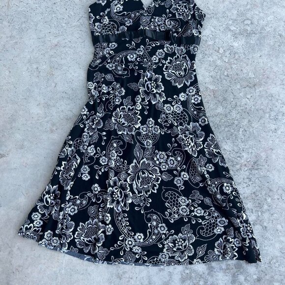 Vintage 90s Y2K Halter Dress Floral Pattern Small - Picture 4 of 6